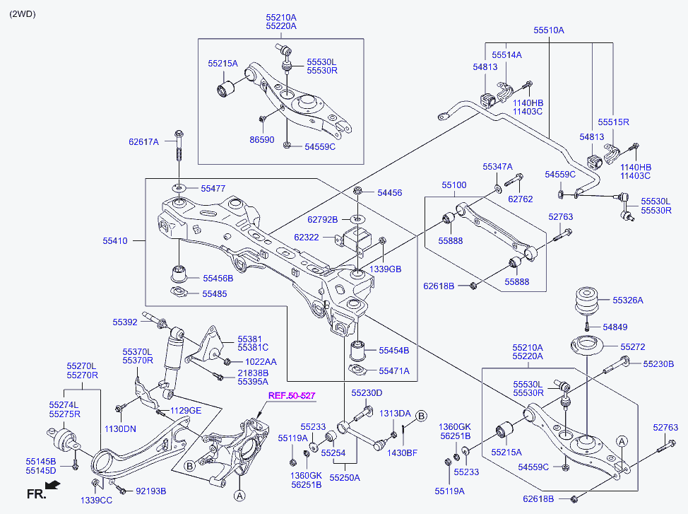 Hyundai 55215 2W000 - Supporto, Supporto braccio oscillante www.autoricambit.com