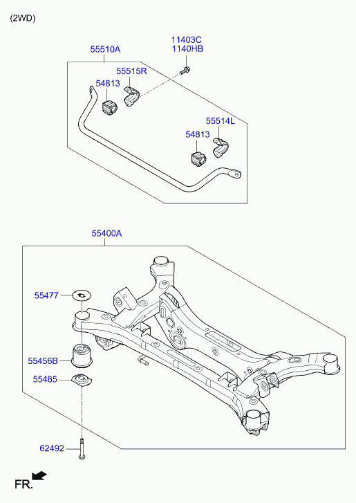 Hyundai 54813-3S110 - Bronzina cuscinetto, Barra stabilizzatrice www.autoricambit.com