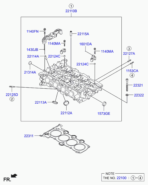 KIA 22311-2B610 - Guarnizione, Testata www.autoricambit.com