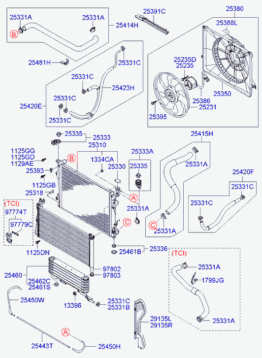 Hyundai 253503K700 - Supporto, Griglia radiatore www.autoricambit.com