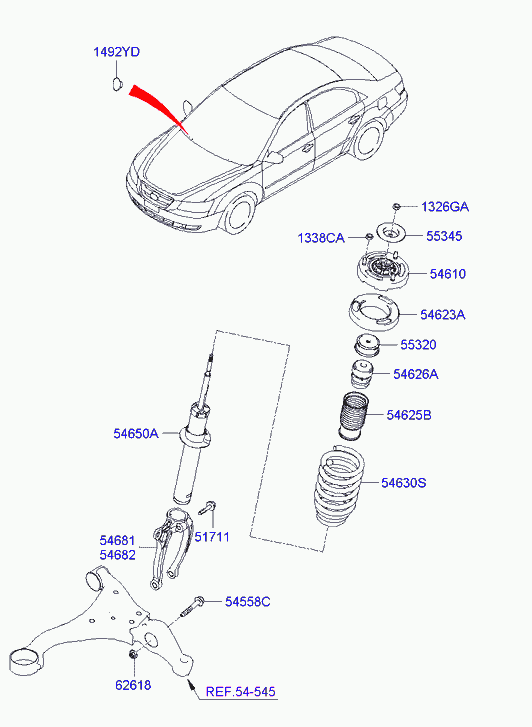 Hyundai 54611-3K140 - Ammortizzatore www.autoricambit.com