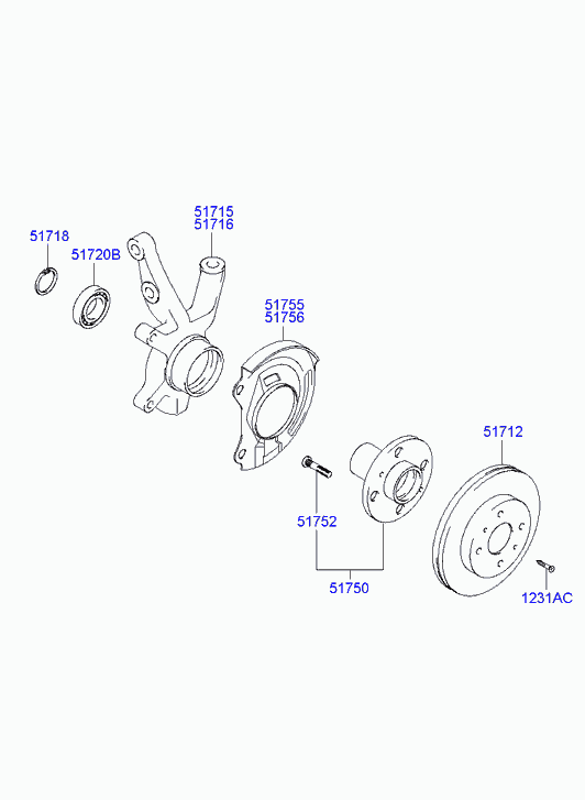 Hyundai 51720-29400 - Kit cuscinetto ruota www.autoricambit.com