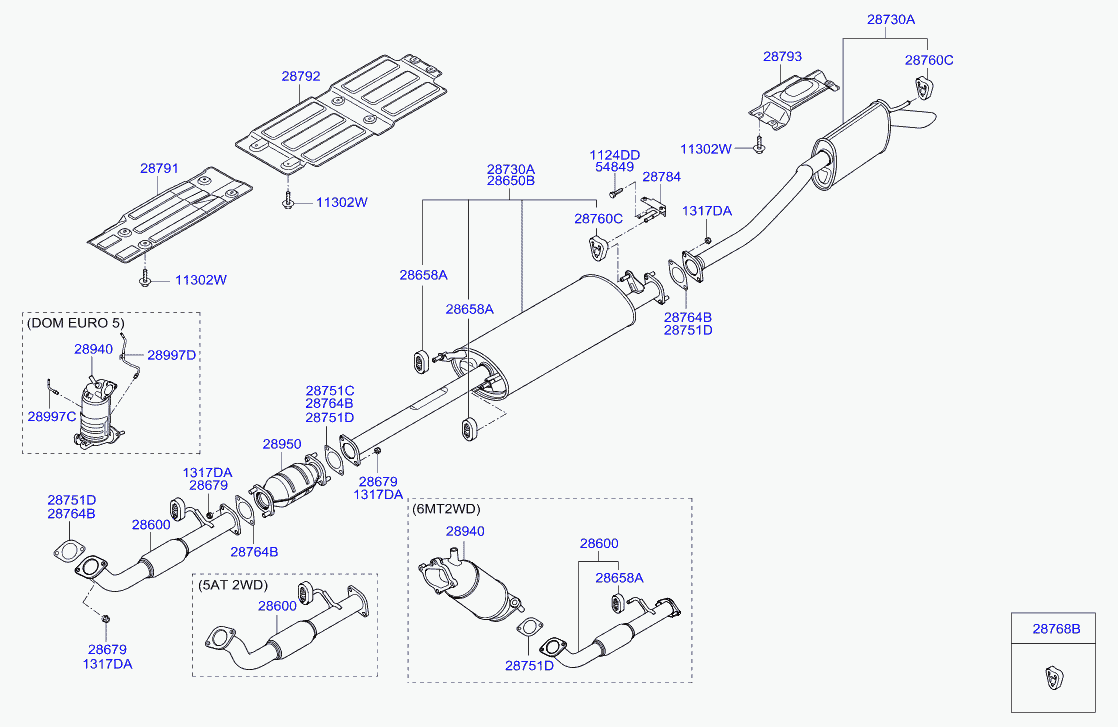 Hyundai 28764-34250 - Guarnizione, Tubo gas scarico www.autoricambit.com