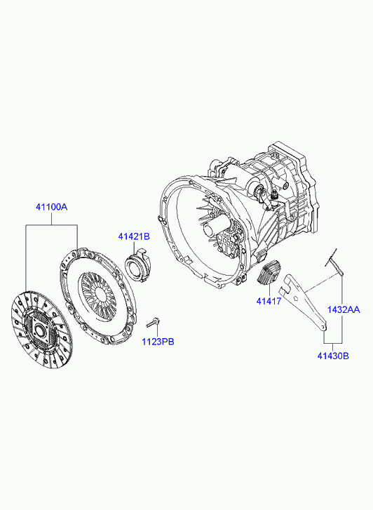 Hyundai (HUATAI) 41412-49650 - Kit frizione www.autoricambit.com