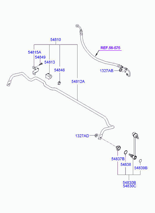 Hyundai 54812-1C000 - Bronzina cuscinetto, Barra stabilizzatrice www.autoricambit.com