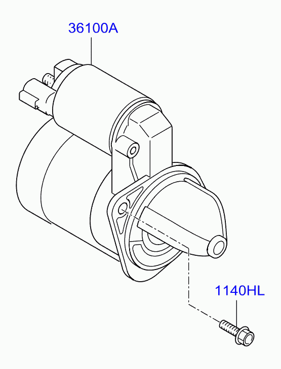 KIA 361002B300 - Motorino d'avviamento www.autoricambit.com