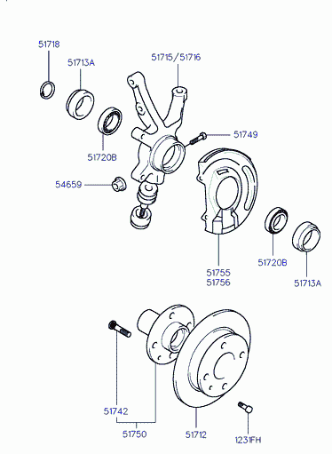 Hyundai 51713-21100 - Kit cuscinetto ruota www.autoricambit.com