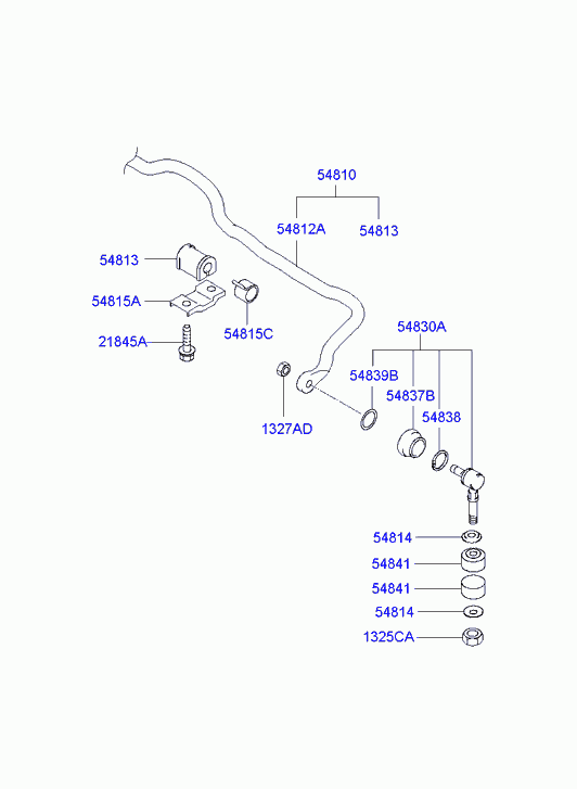 Hyundai 54830-38110 - Asta/Puntone, Stabilizzatore www.autoricambit.com