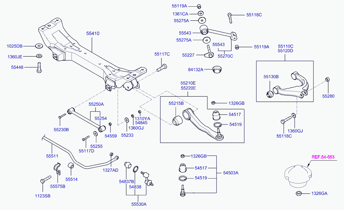 KIA 55254-38000 - Silent Block, Supporto Braccio Oscillante www.autoricambit.com