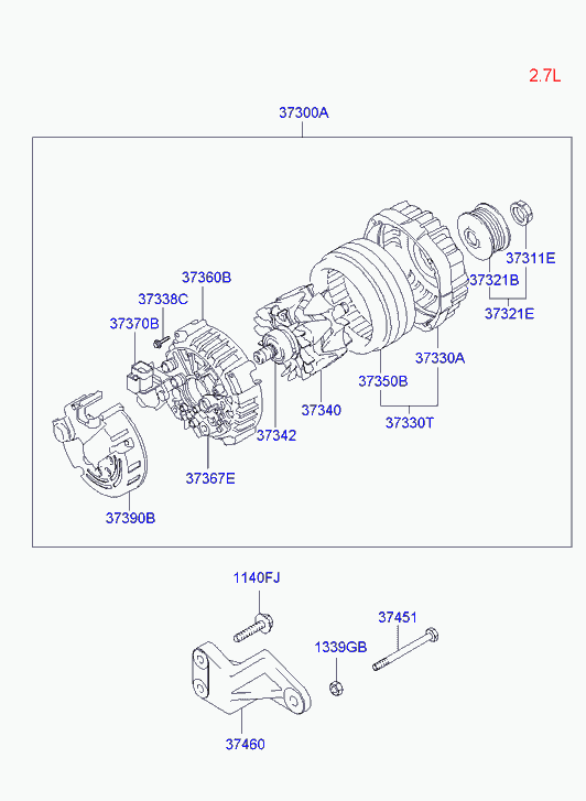 Hyundai 37300-38310 - Alternatore www.autoricambit.com