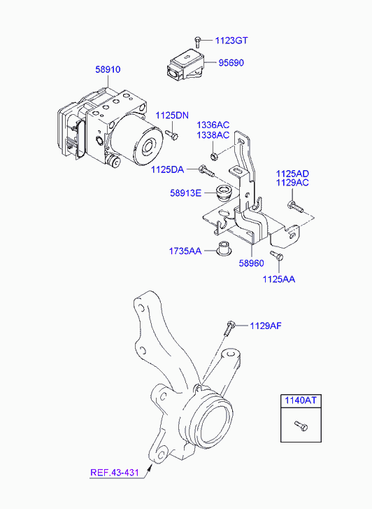 Hyundai 58910 1CA00 - Gruppo idraulico, Sistema frenante www.autoricambit.com