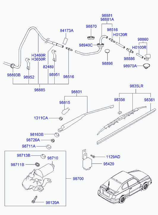 Hyundai 9836022020 - Spazzola tergi www.autoricambit.com