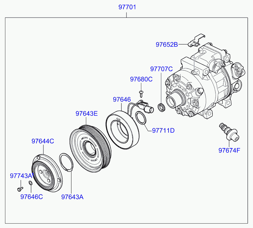 KIA 97701-3K125 - Compressore, Climatizzatore www.autoricambit.com