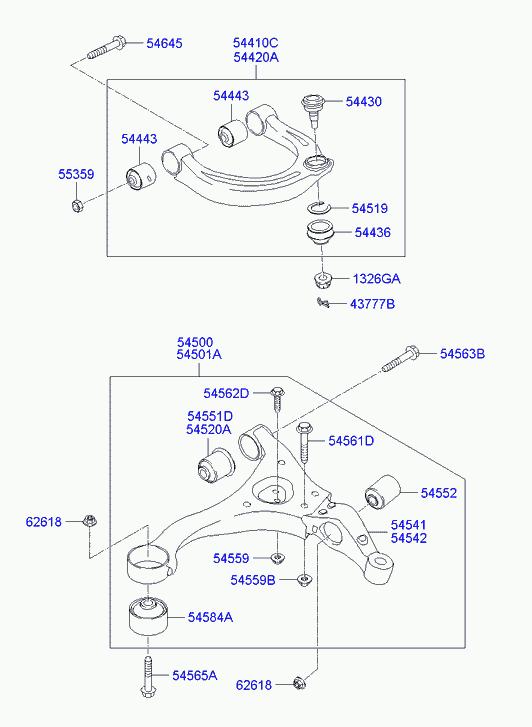 KIA 54501-3K500 - Sospensione a ruote indipendenti www.autoricambit.com