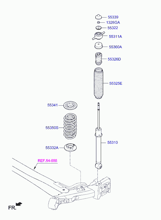 Hyundai 55310-H5000 - Ammortizzatore www.autoricambit.com