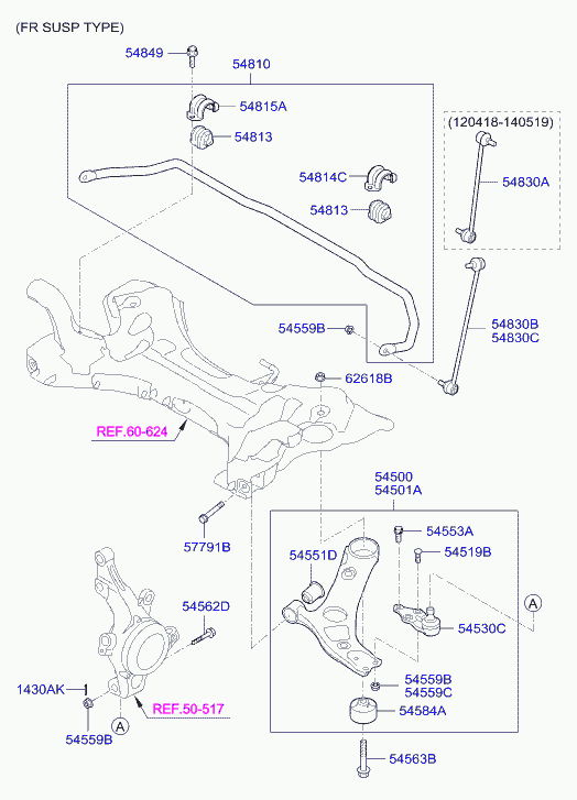 Hyundai 54501-3S200 - Sospensione a ruote indipendenti www.autoricambit.com