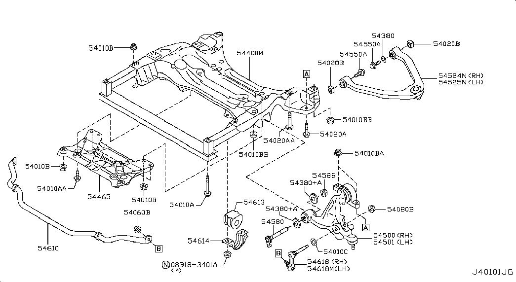 NISSAN 54524JK000 - Sospensione a ruote indipendenti www.autoricambit.com