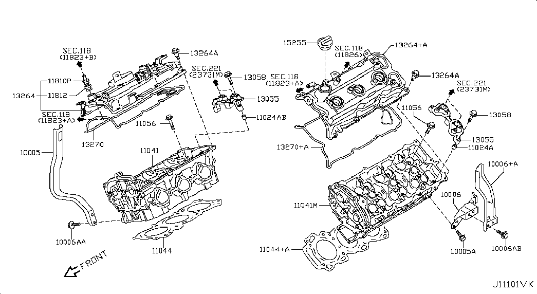 NISSAN 11044JK00A - Guarnizione, Testata www.autoricambit.com