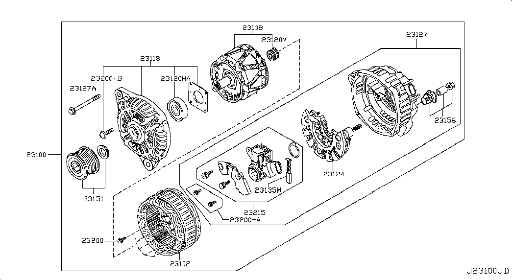 NISSAN 23151-5X21A - Puleggia cinghia, Alternatore www.autoricambit.com