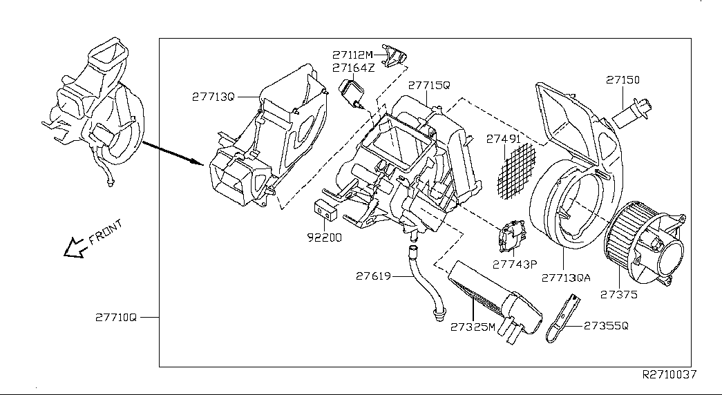 NISSAN 27150-7S000 - Resistenza, Ventilatore abitacolo www.autoricambit.com
