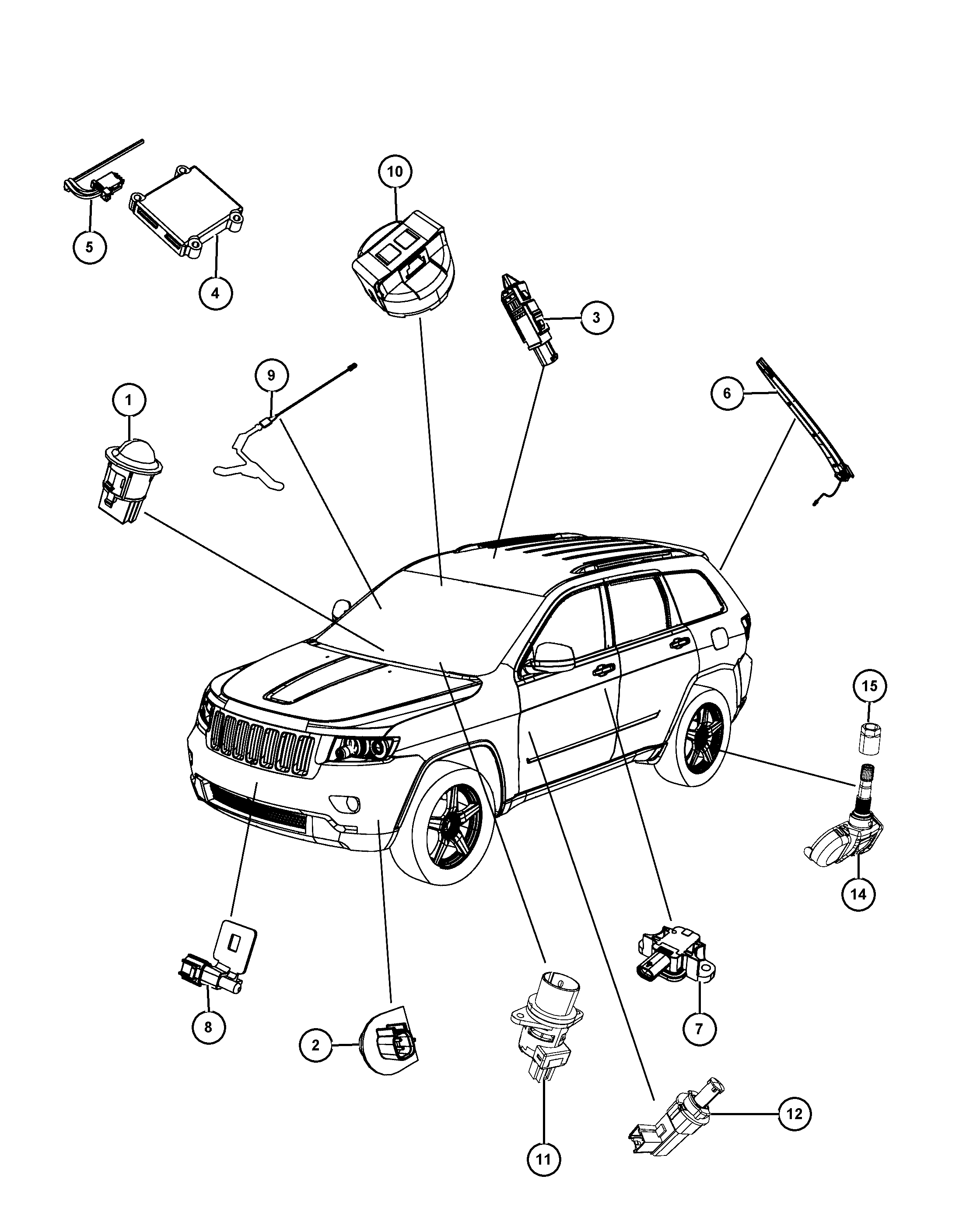 Jeep 56029 400AE - Sensore ruota, Press. gonf. pneumatici-Sistema controllo www.autoricambit.com