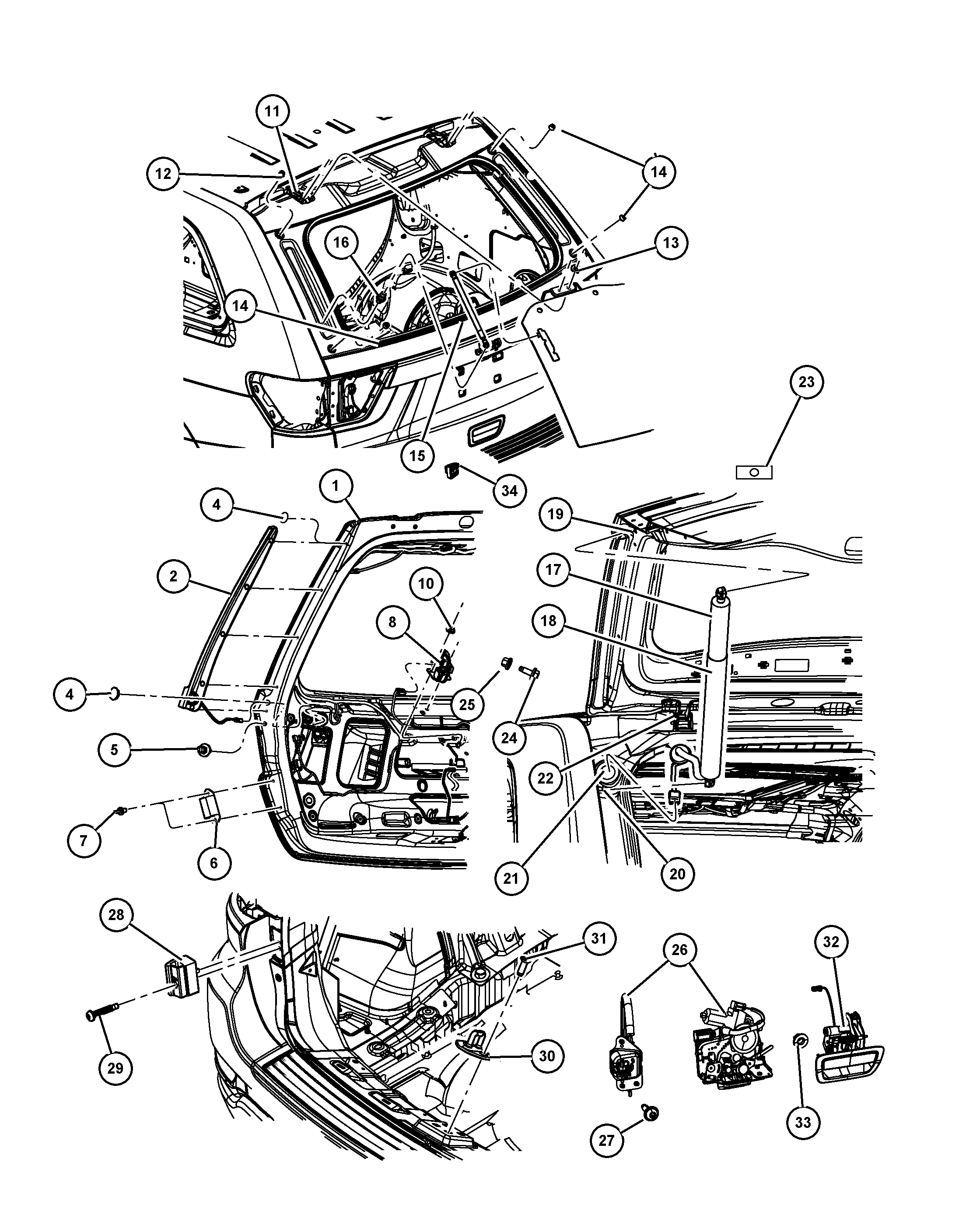 Jeep 68083 884AA - Ammortizzatore pneumatico,Lunotto posteriore www.autoricambit.com