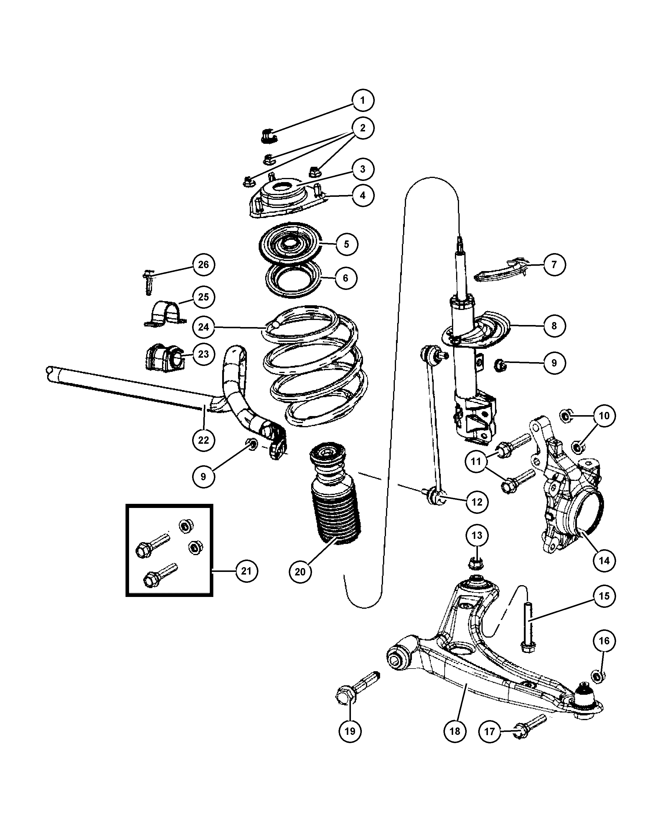 Jeep 5174 185AB - Asta/Puntone, Stabilizzatore www.autoricambit.com