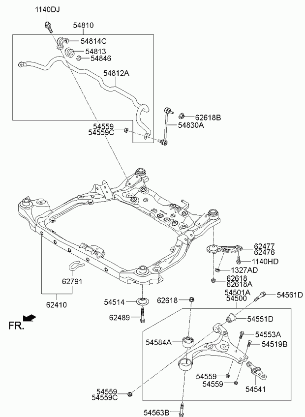 KIA 54813-1H100 - Bronzina cuscinetto, Barra stabilizzatrice www.autoricambit.com