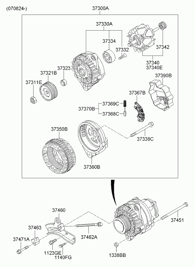 Hyundai 3730002551 - Alternatore www.autoricambit.com