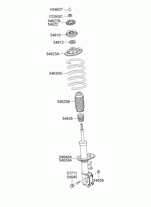 KIA 5462507000 - Kit parapolvere, Ammortizzatore www.autoricambit.com