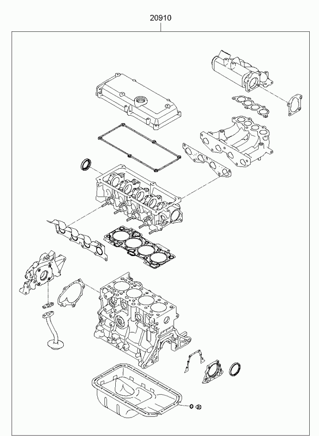 KIA 20910-02H00 - Kit completo guarnizioni, Motore www.autoricambit.com