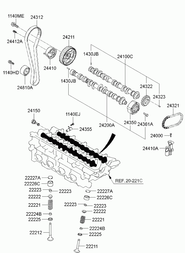 KIA 24355-23770 - Valvola comando, Regolazione albero a camme www.autoricambit.com