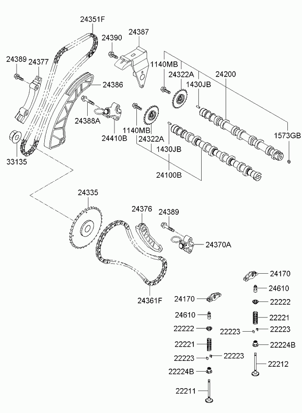 KIA 22224-2A000 - Anello tenuta, Stelo valvola www.autoricambit.com