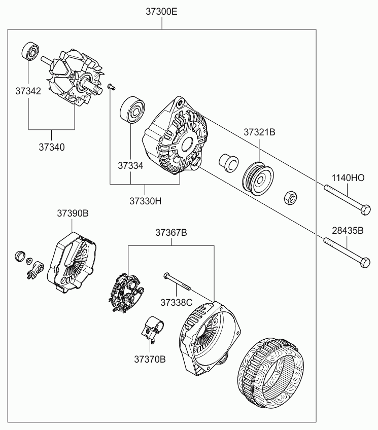 Hyundai 37334-37400 - Bearing - front www.autoricambit.com