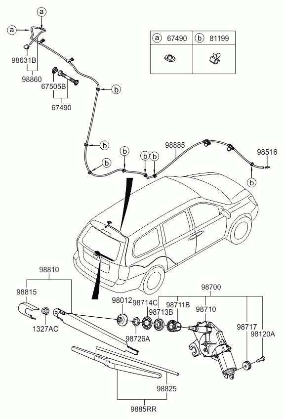 KIA 988504D001 - Spazzola tergi www.autoricambit.com