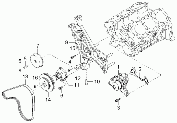 KIA 25100-39802 - Pompa acqua www.autoricambit.com