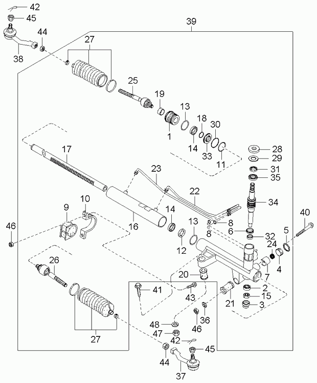 Hyundai 57710-3E000 - Kit riparazione, Giunto assiale, Tirante trasversale www.autoricambit.com