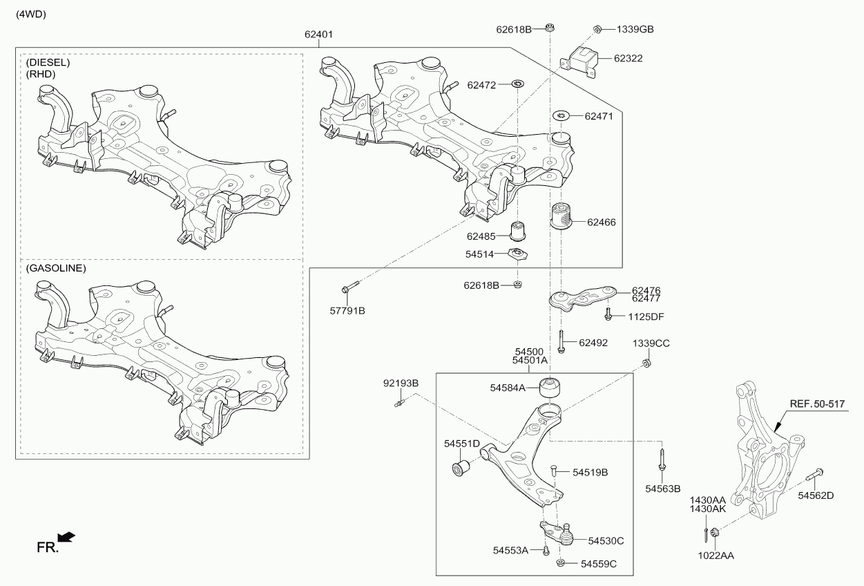 Hyundai 54584 C5000 - Silent Block, Supporto Braccio Oscillante www.autoricambit.com