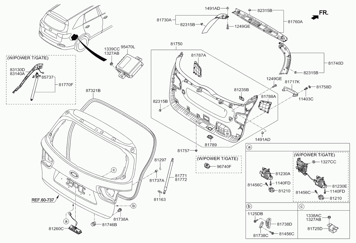 Hyundai 81770-C5100 - Ammortizzatore pneumatico, Ripiano (Cofano bag./Vano carico) www.autoricambit.com