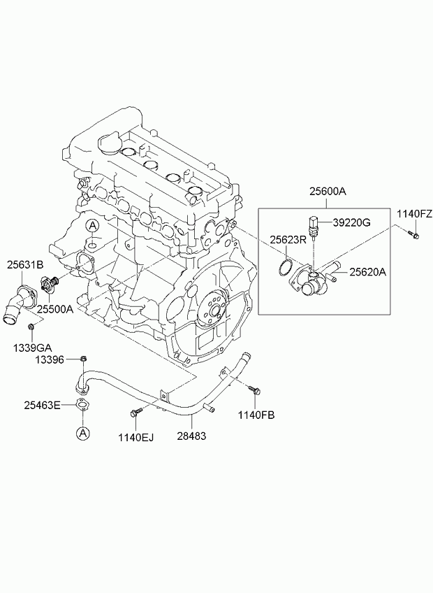 KIA 25500 2B001 - Termostato, Refrigerante www.autoricambit.com