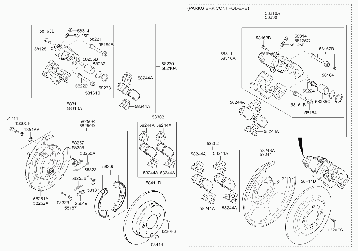 TOYOTA 583022TA40 - Pad kit - rear disc brake www.autoricambit.com