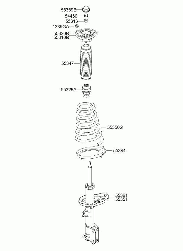 KIA 55351-0Z001 - Ammortizzatore www.autoricambit.com