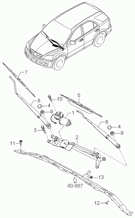 KIA 983503E010 - Spazzola tergi www.autoricambit.com