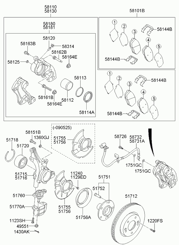 KIA 51720-2K000 - Kit cuscinetto ruota www.autoricambit.com