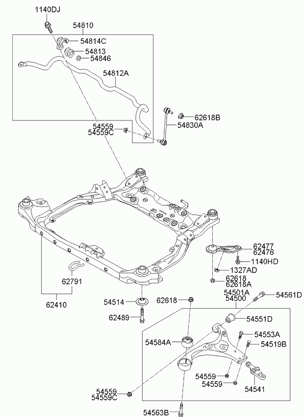 Hyundai 54501-1M100 - Sospensione a ruote indipendenti www.autoricambit.com