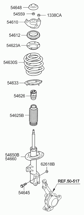 KIA 54610-2Y100 - Supporto ammortizzatore a molla www.autoricambit.com