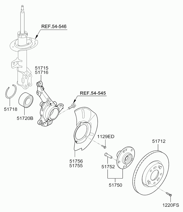 KIA 51720-38110 - Kit cuscinetto ruota www.autoricambit.com