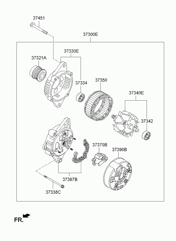 Hyundai 37300-2G750 - Alternatore www.autoricambit.com