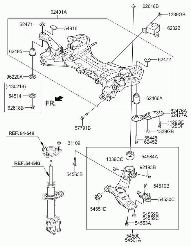 KIA 54530-2P100 - Giunto di supporto / guida www.autoricambit.com