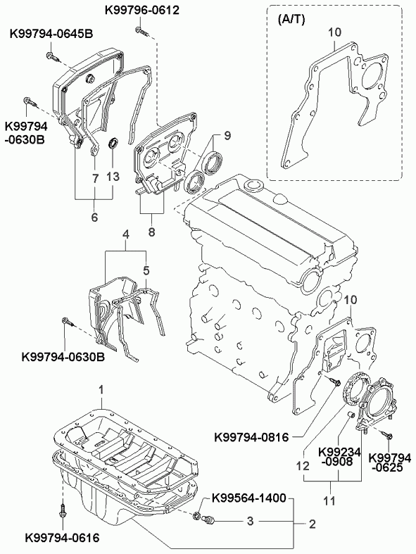 KIA KHE03-10404 - Vite di chiusura, vaschetta dell'olio www.autoricambit.com